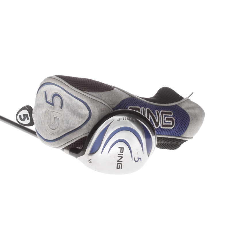 Ping G5 Graphite Mens Right Hand Fairway 5 Wood 18* Regular - Ping TFC 100
