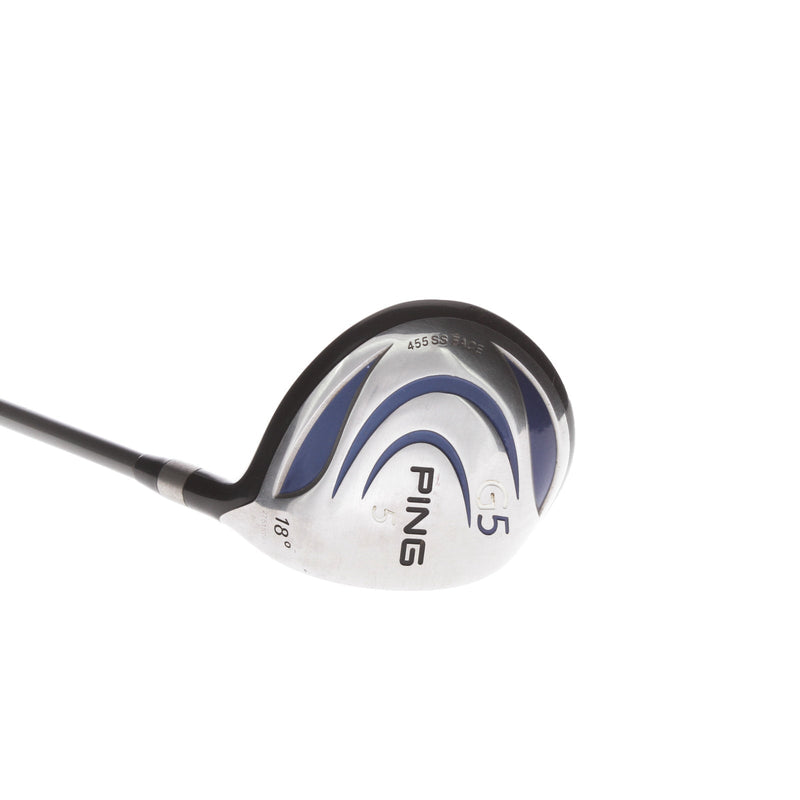 Ping G5 Graphite Mens Right Hand Fairway 5 Wood 18* Regular - Ping TFC 100