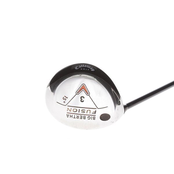 Callaway Big Bertha Fusion Graphite Mens Left Hand Fairway 3 Wood 15* Stiff - HTD FZR Harmon Tour Design