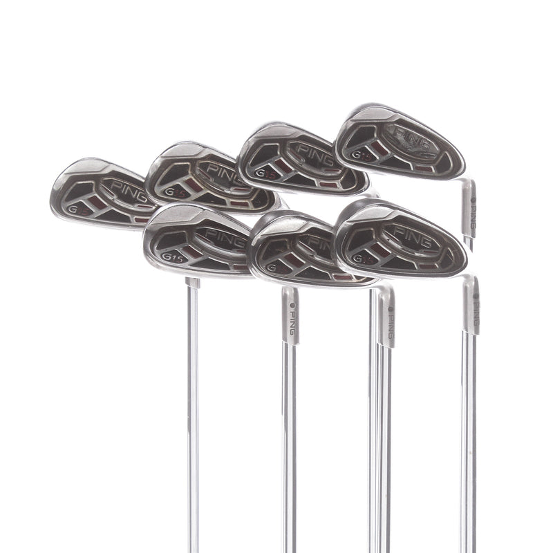 Ping G15 Steel Mens Right Hand Irons 5-SW Black Dot Regular - Ping AWT