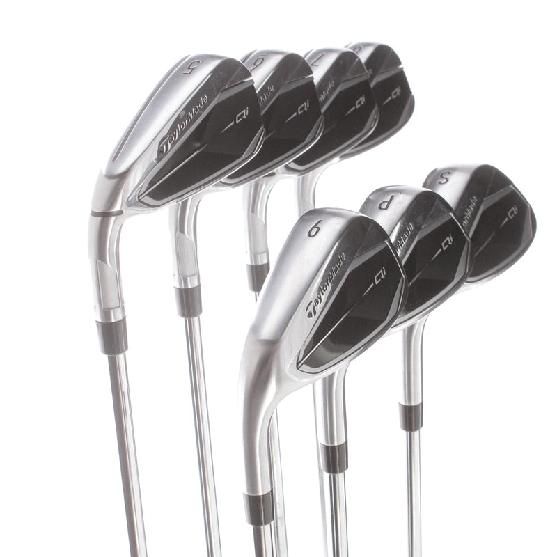 TaylorMade Qi Graphite Mens Left Hand Irons 5-SW Regular - KBS Max MT 85