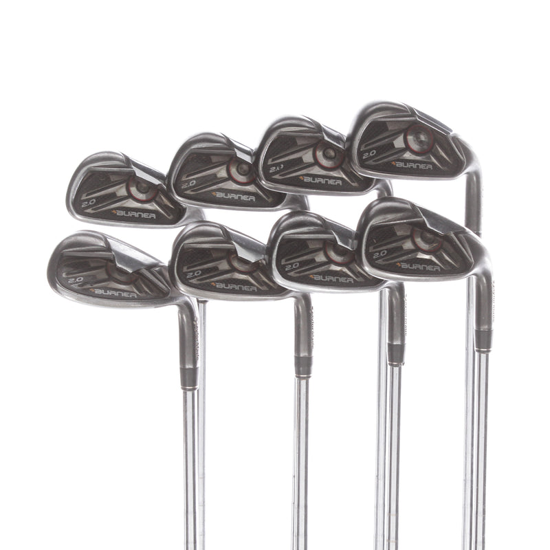 TaylorMade Burner 2.0 Steel Mens Right Hand Irons 4-SW Stiff - KBS Tour