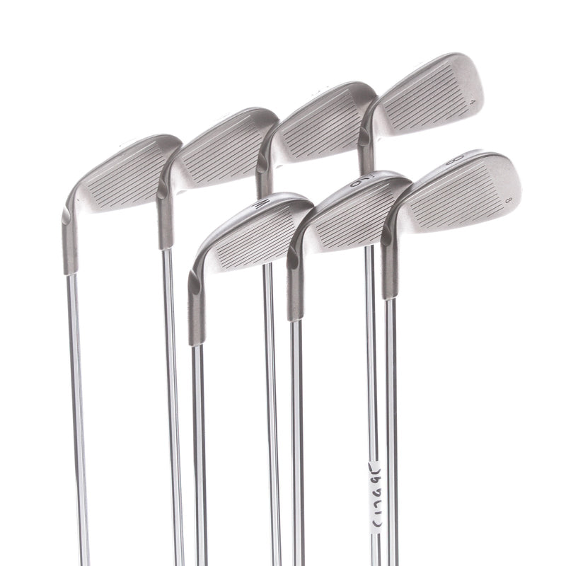 Ping i5 Steel Mens Right Hand Irons 4-PW Red Dot 1* Flat Regular - FCM 5.5 Rifle Flighted