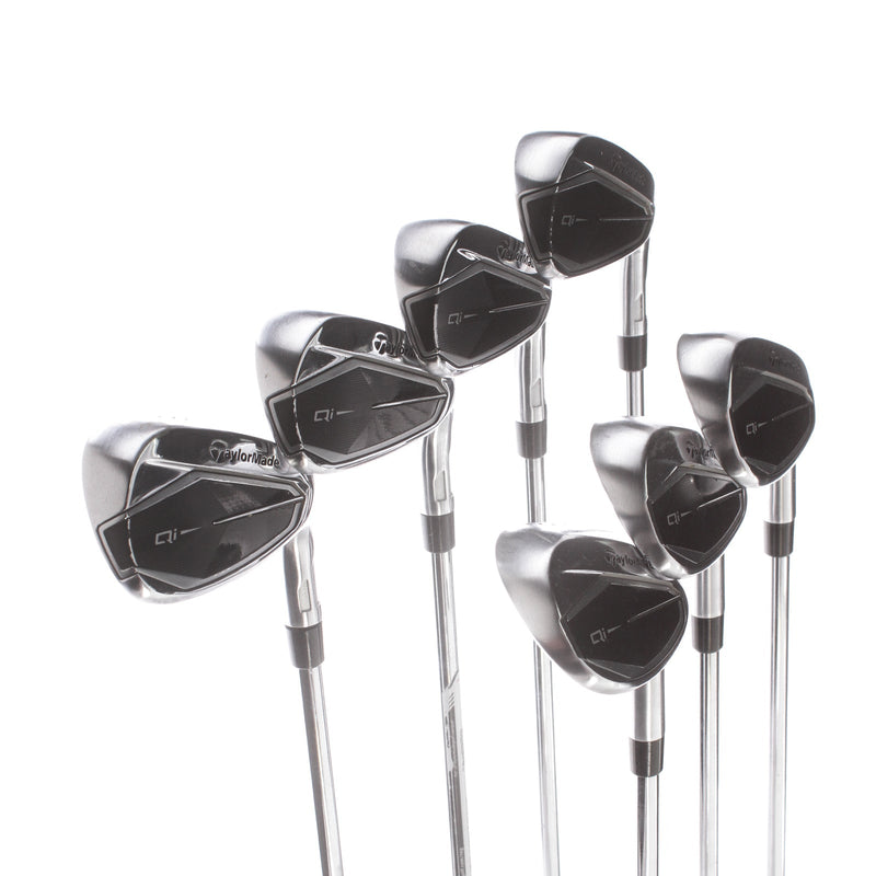 TaylorMade Qi Steel Mens Right Hand Irons 5-SW Stiff - KBS Max 85