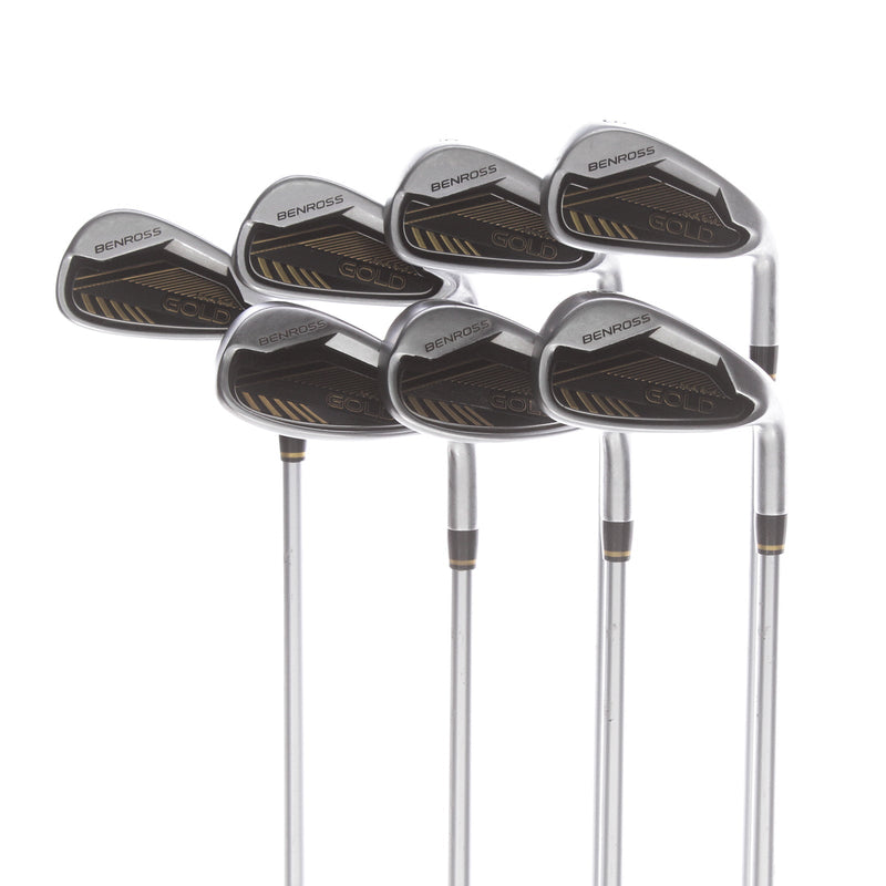 Benross Gold Steel Mens Right Hand Irons 5-SW Regular - Fujikura 50i
