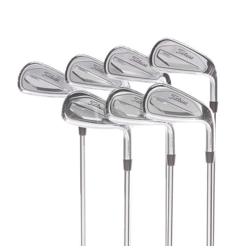 Titleist T350 Steel Mens Right Hand Irons 5-GW 2* Flat Regular - AMT Red R300