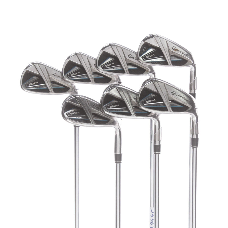 TaylorMade Sim Max Steel Mens Right Hand Irons 5-SW Regular - KBS Max 85
