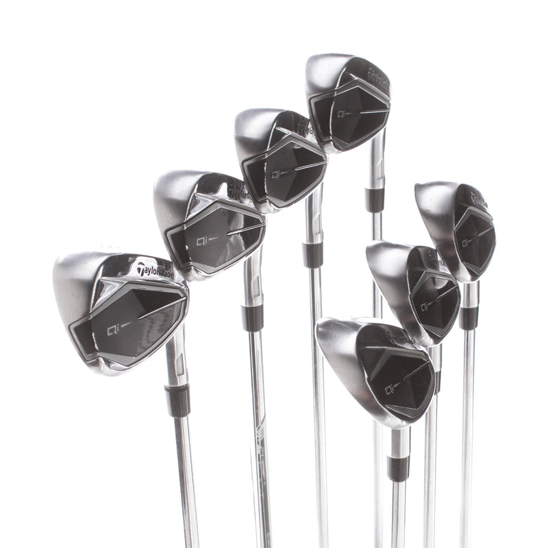 TaylorMade Qi Steel Mens Right Hand Irons 5-SW Regular - KBS Max 85