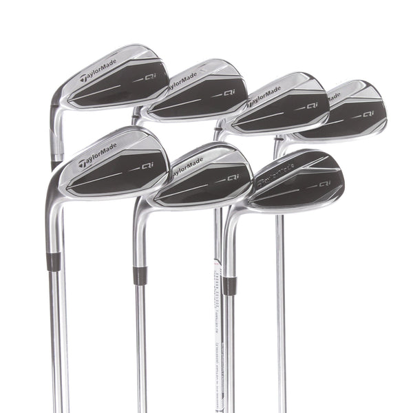 TaylorMade Qi Steel Mens Left Hand Irons 5-SW Regular - KBS Max 85