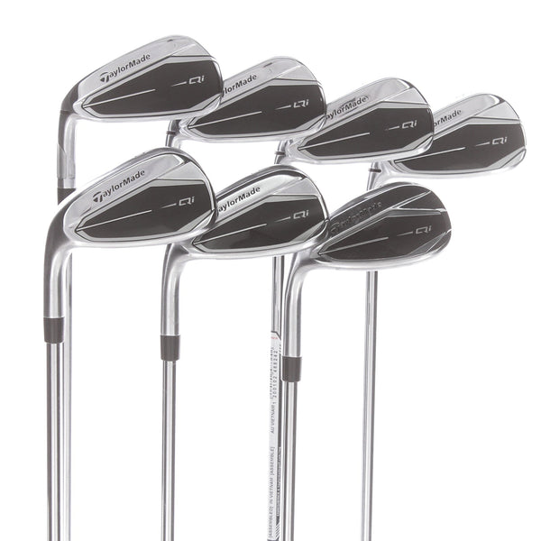 TaylorMade Qi Steel Mens Left Hand Irons 5-SW Regular - KBS Max 85