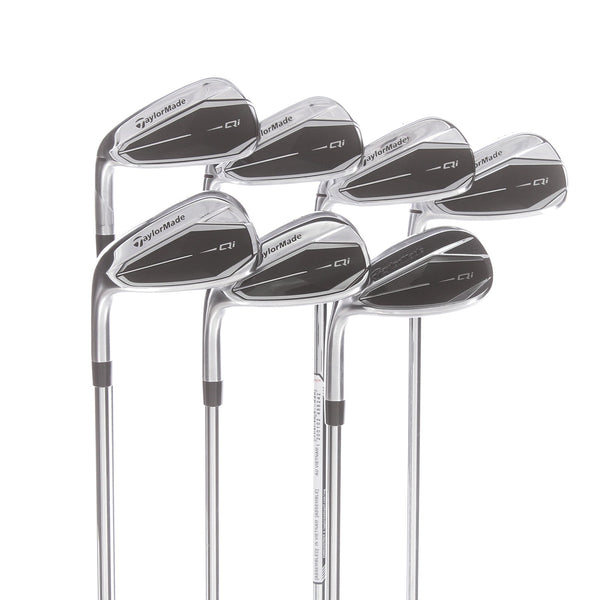 TaylorMade Qi Steel Mens Left Hand Irons 5-SW Regular - KBS Max 85