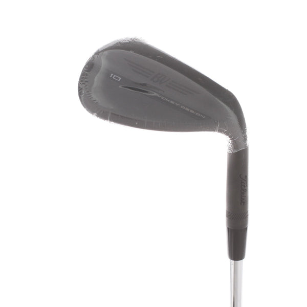 Titleist Vokey SM10 Jet Black Steel Mens Right Hand Lob Wedge 60* 4 Bounce T Grind Wedge - BV Vokey