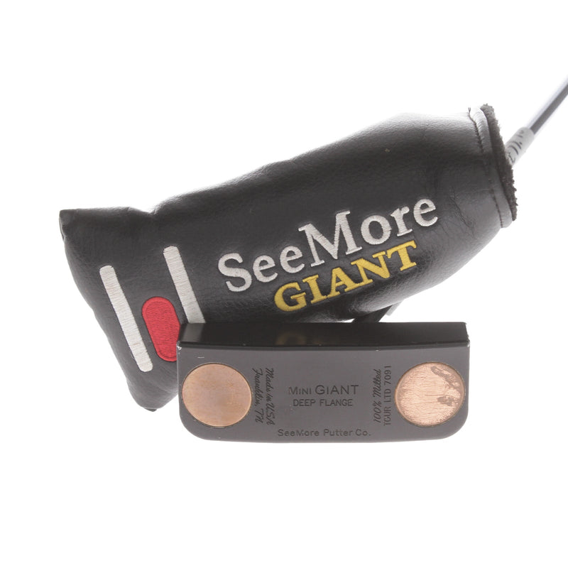 SeeMore Mini Giant Deep Flange Mens Right Hand Putter 35" Mid-Mallet - Rosemark