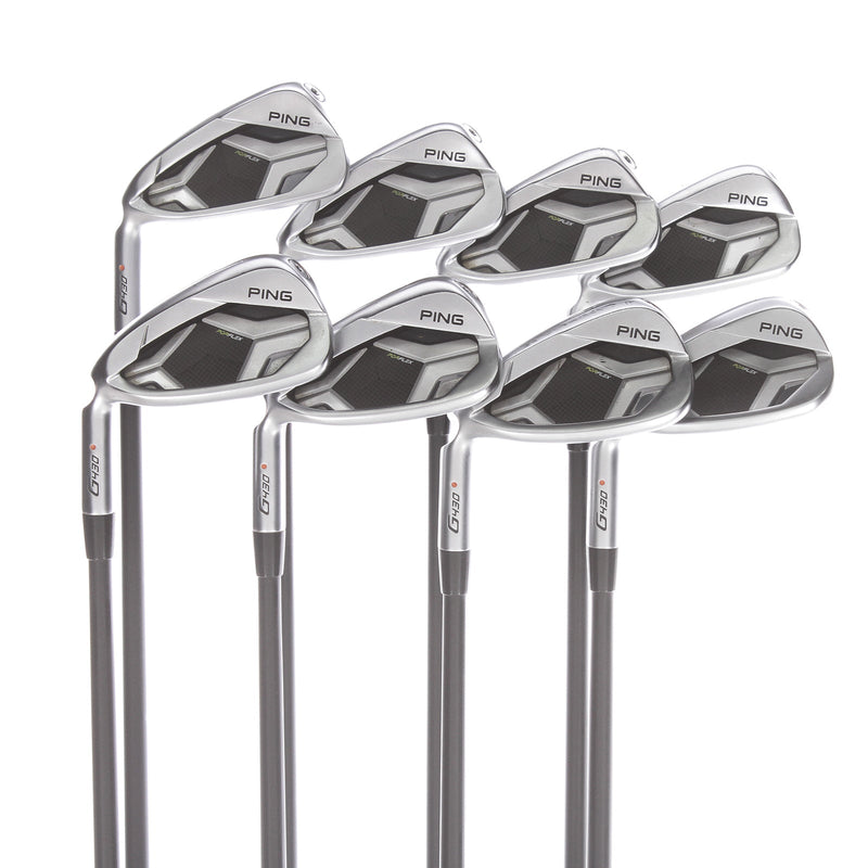 Ping G430 Graphite Mens Left Hand Irons 5-GW Orange Dot 2* Flat Regular - Alta CB AWT