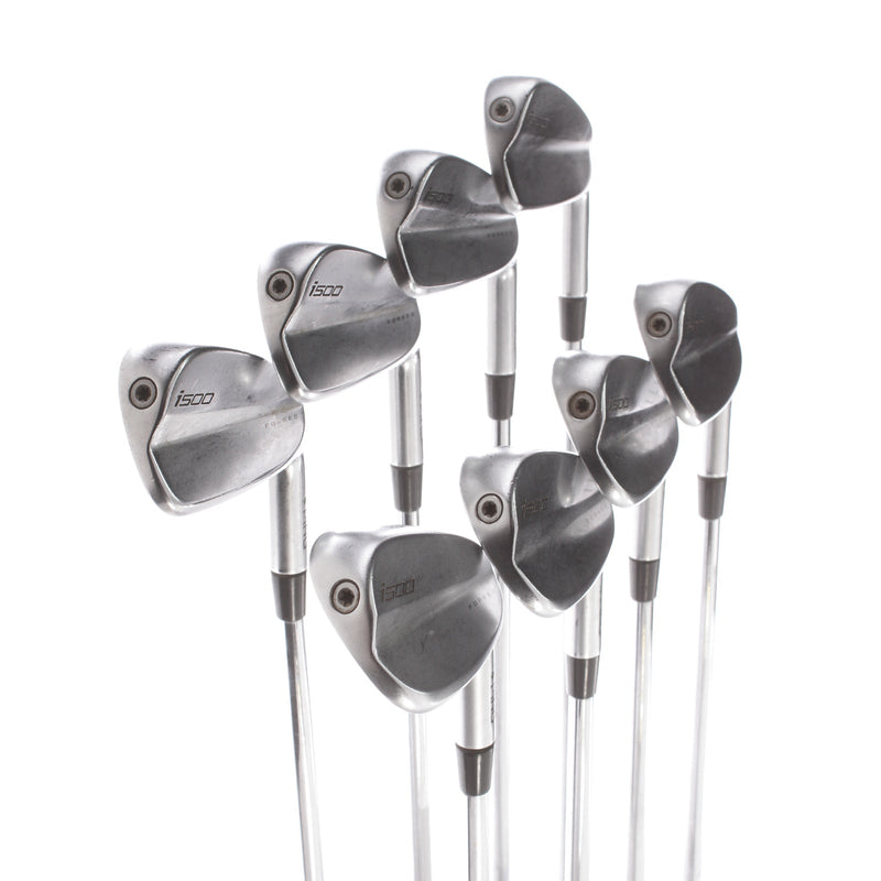 Ping i500 Steel Mens Right Hand Irons 4-UW Green Dot 2* Upright Stiff - Ping AWT 2.0