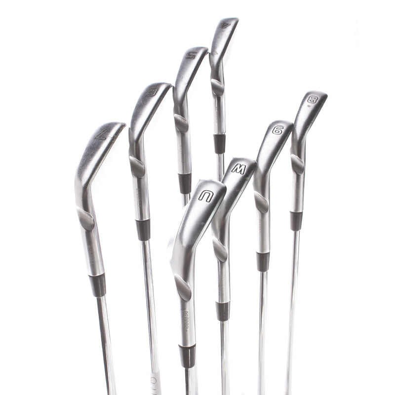 Ping i500 Steel Mens Right Hand Irons 4-UW Green Dot 2* Upright Stiff - Ping AWT 2.0