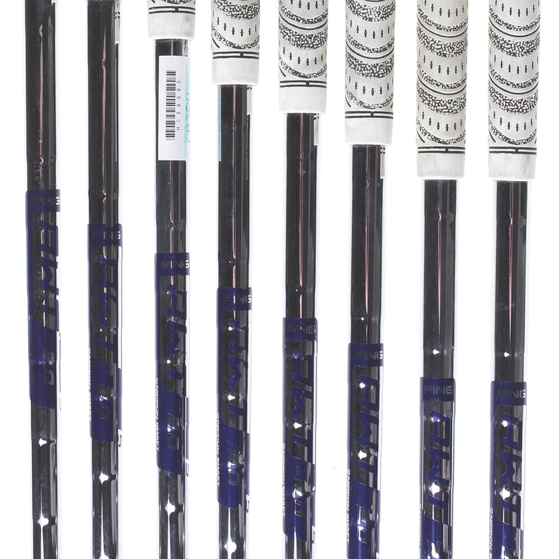 Ping i500 Steel Mens Right Hand Irons 4-UW Green Dot 2* Upright Stiff - Ping AWT 2.0