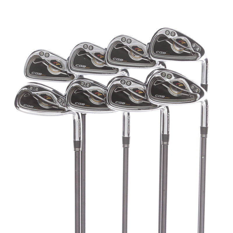 TaylorMade R7 CGB Max Steel Mens Right Hand Irons 4-SW Regular - REAX Superfast Black Steel 90