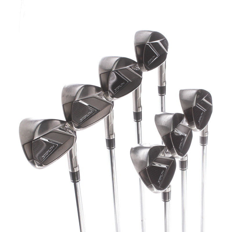 TaylorMade Stealth Steel Mens Right Hand Irons 4-PW Stiff - Dynamic Gold S300