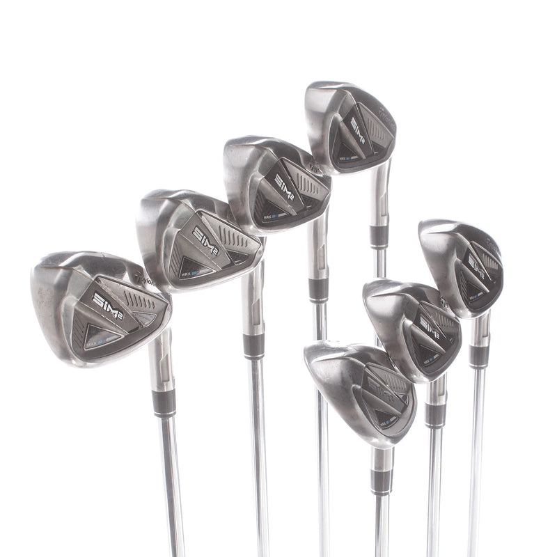 TaylorMade Sim2 Max Steel Mens Right Hand Irons 5-SW Stiff - KBS MT 85