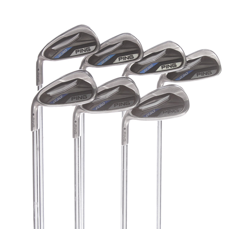 Ping G30 Steel Mens Left Hand Irons 4-PW Black Dot Regular - Ping AWT 2.0