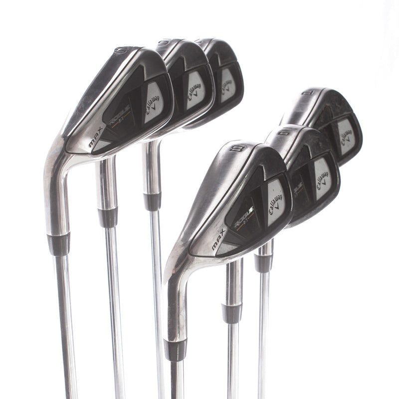Callaway Rogue ST Max Steel Mens Left Hand Irons 5-PW Regular - Elevate MPH 95