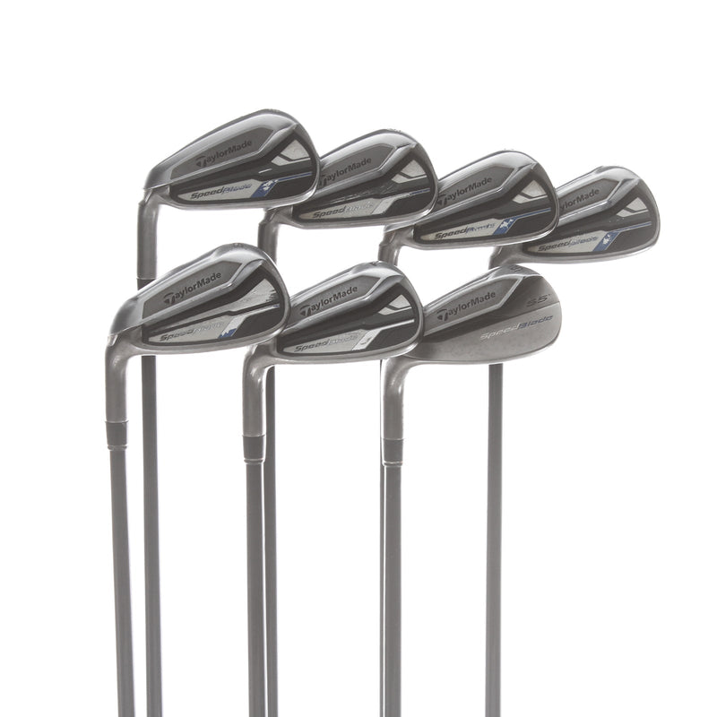 TaylorMade Speedblade Graphite Mens Left Hand Irons 5-SW Regular - TaylorMade Velox T 55g