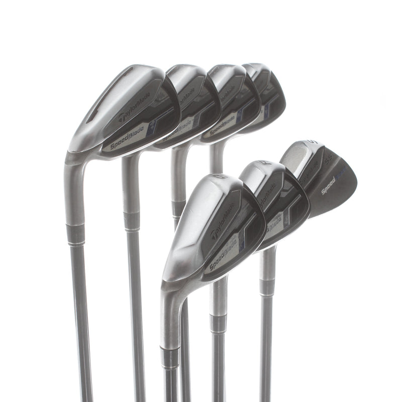 TaylorMade Speedblade Graphite Mens Left Hand Irons 5-SW Regular - TaylorMade Velox T 55g