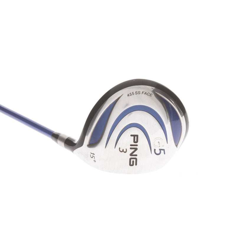 Ping G5 Graphite Mens Right Hand Fairway 3 Wood 15* Regular - Grafalloy ProLaunch Blue 75