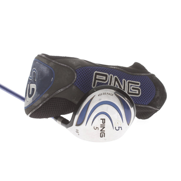 Ping G5 Graphite Mens Right Hand Fairway 5 Wood 18* Regular - Grafalloy ProLaunch Blue 75