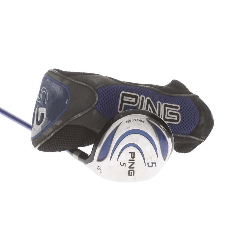 Ping G5 Graphite Mens Right Hand Fairway 5 Wood 18* Regular - Grafalloy ProLaunch Blue 75