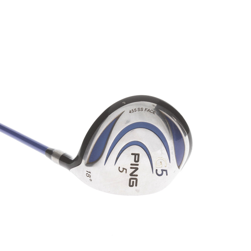 Ping G5 Graphite Mens Right Hand Fairway 5 Wood 18* Regular - Grafalloy ProLaunch Blue 75