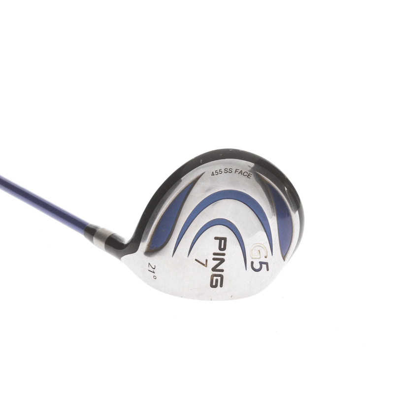 Ping G5 Graphite Mens Right Hand Fairway 7 Wood 21* Regular - Grafalloy ProLaunch Blue 75