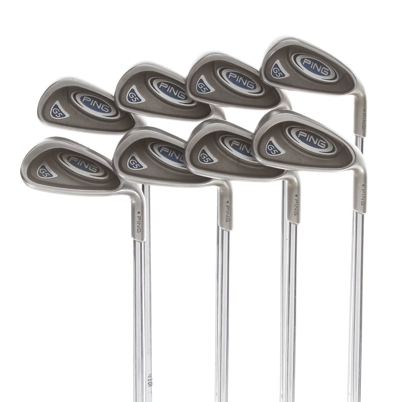 Ping G5 Steel Mens Right Hand Irons 4-SW Black Dot Regular - Ping AWT