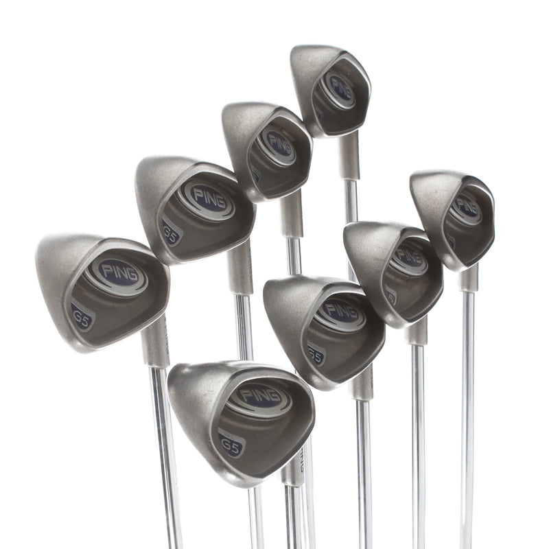 Ping G5 Steel Mens Right Hand Irons 4-SW Black Dot Regular - Ping AWT