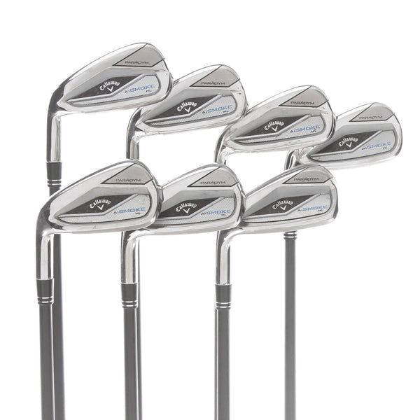 Callaway Paradym Ai Smoke HL Graphite Mens Left Hand Irons 5-GW Regular - Cypher Sixty 5.5