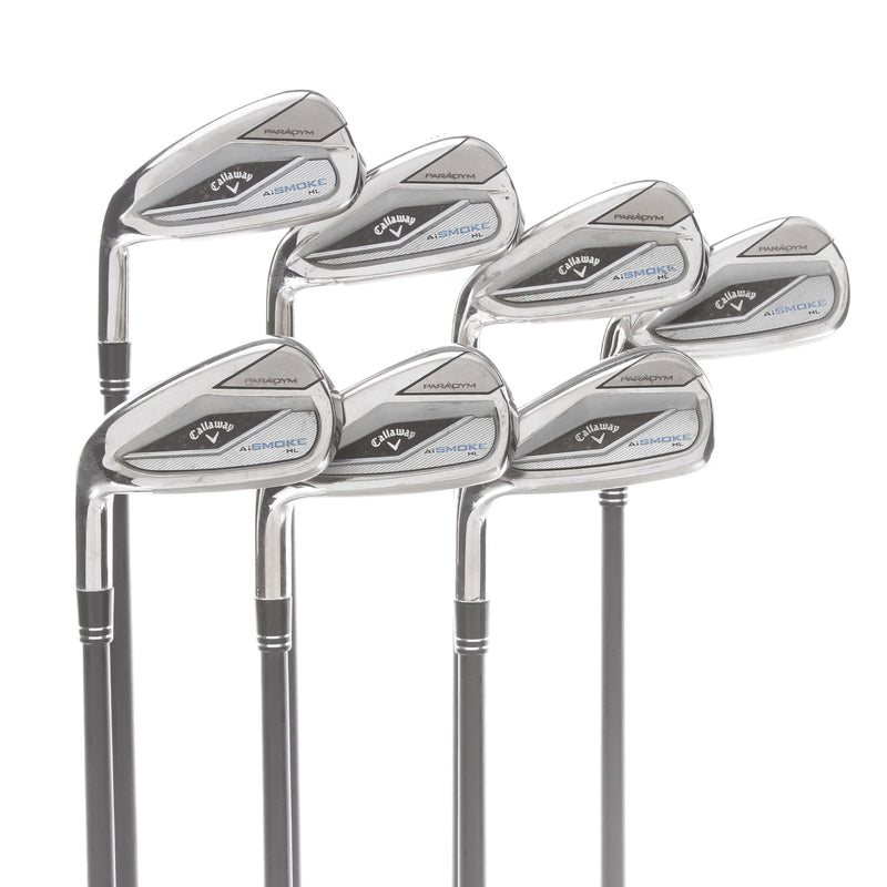 Callaway Paradym Ai Smoke HL Graphite Mens Left Hand Irons 5-GW Regular - Cypher Sixty 5.5