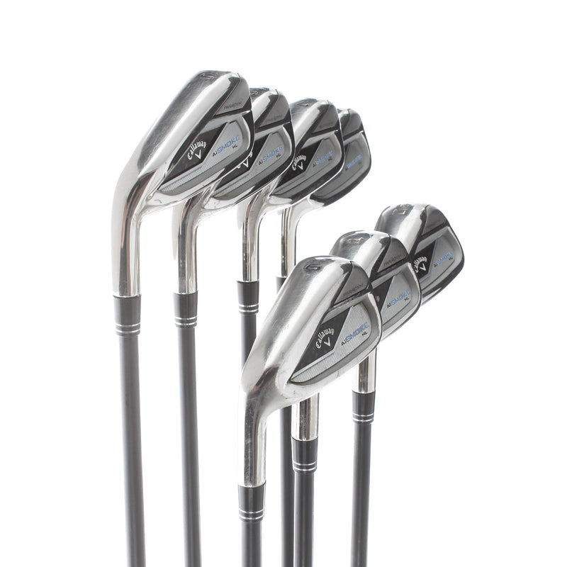 Callaway Paradym Ai Smoke HL Graphite Mens Left Hand Irons 5-GW Regular - Cypher Sixty 5.5