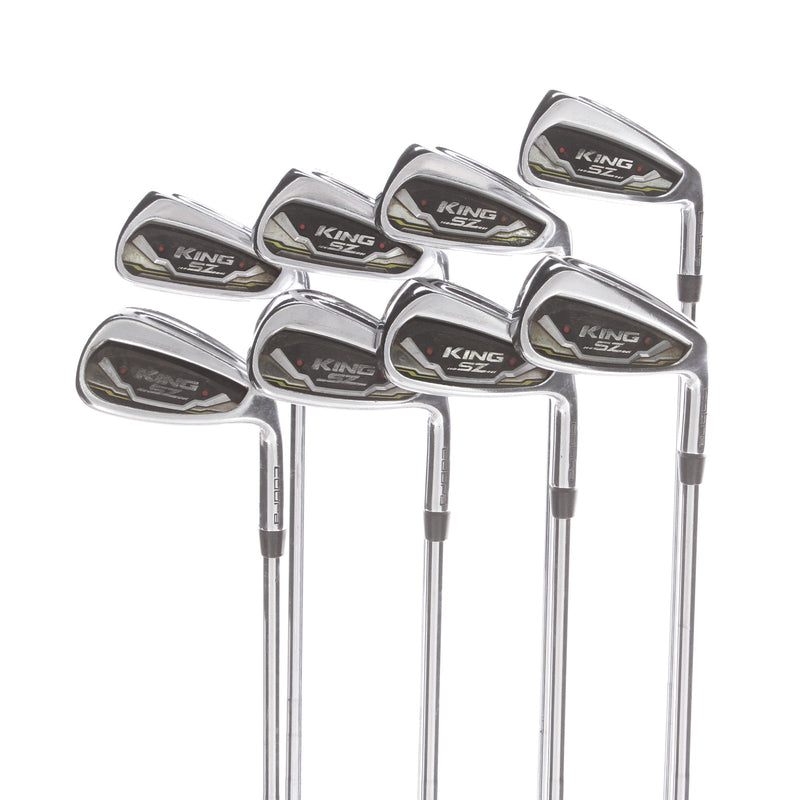 Cobra Speedzone Steel Mens Right Hand Irons 4-GW Stiff - KBS Tour 90