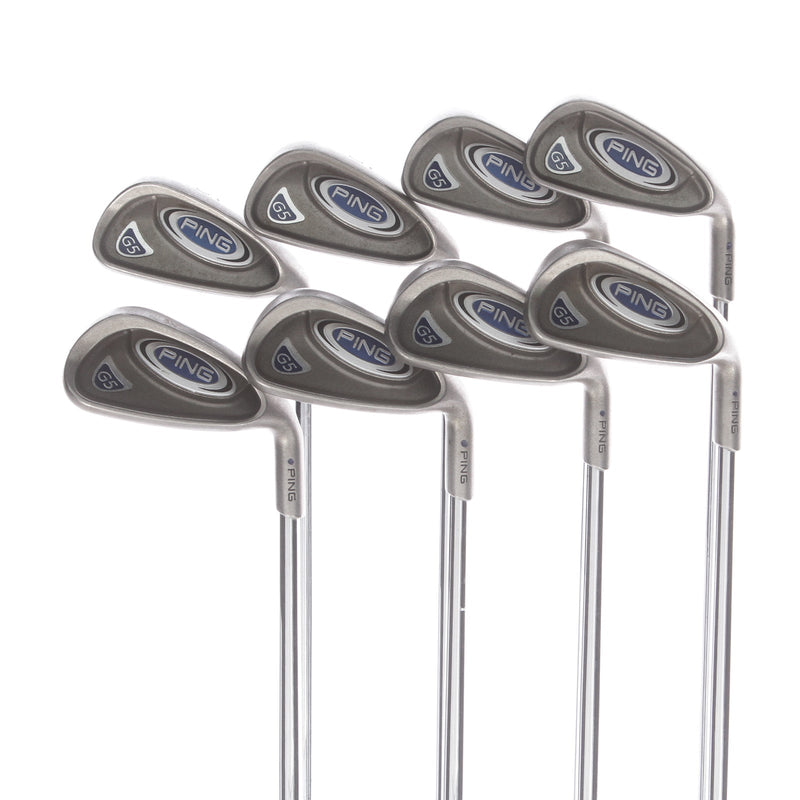 Ping G5 Steel Mens Right Hand Irons 3-PW Blue Dot 1* Upright Regular - Ping
