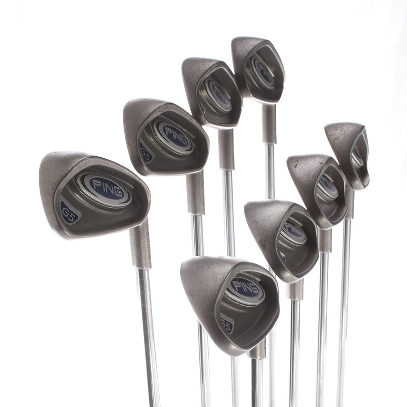 Ping G5 Steel Mens Right Hand Irons 3-PW Blue Dot 1* Upright Regular - Ping
