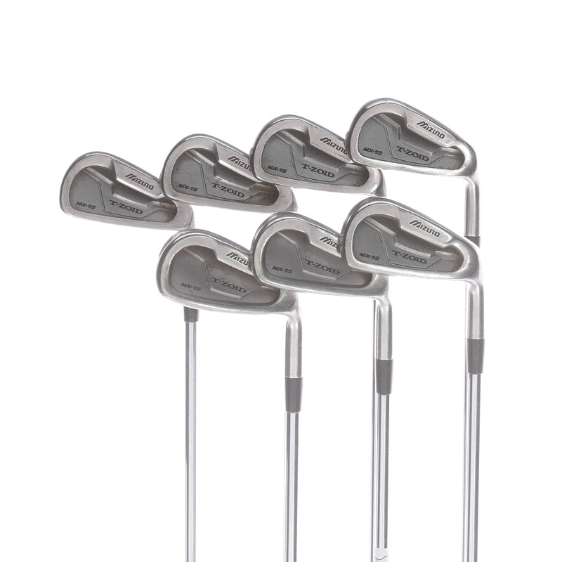 Mizuno T-Zoid MX-15 Steel Mens Right Hand Irons 3-9 Stiff - Dynaflex