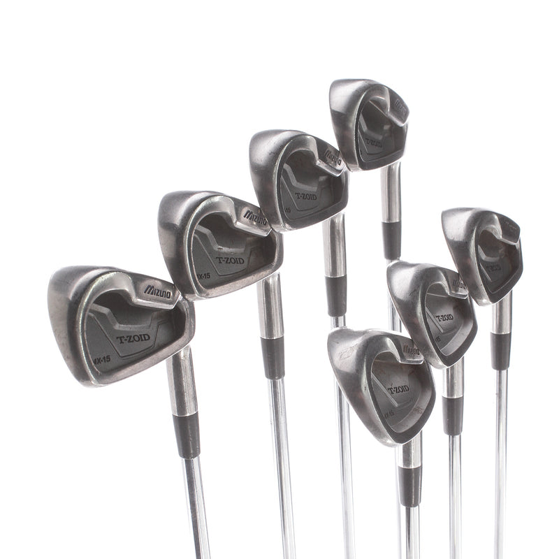 Mizuno T-Zoid MX-15 Steel Mens Right Hand Irons 3-9 Stiff - Dynaflex