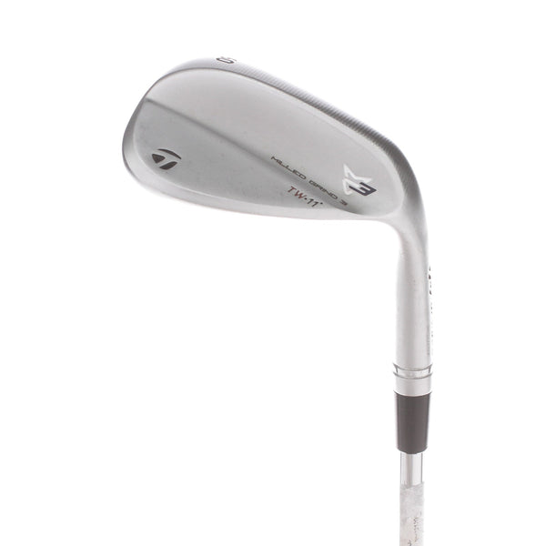 TaylorMade Milled Grind 3 TW Steel Mens Right Hand Lob Wedge 60* 11 Bounce TW Grind Stiff - Dynamic Gold S200