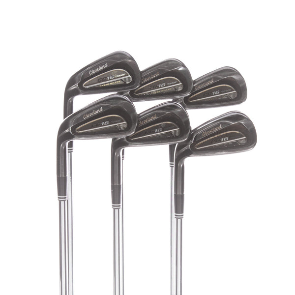 Cleveland CG16 Black Pearl Steel Mens Left Hand Irons 5-PW Stiff - Dynamic Gold S300