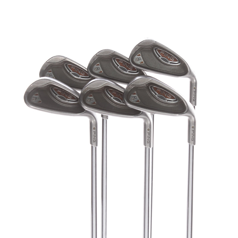 Ping G10 Steel Mens Right Hand Irons 6-UW Gold Dot 4* Flat Regular - Ping AWT