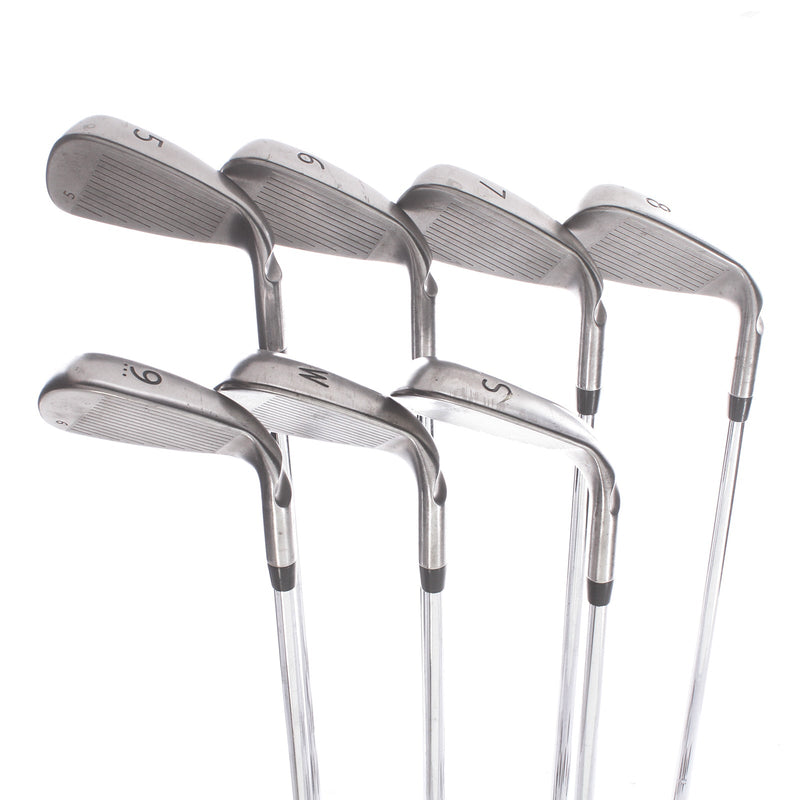 Ping G Steel Mens Left Hand Irons 5-PW Red Dot 1* Flat Regular - Ping AWT 2.0