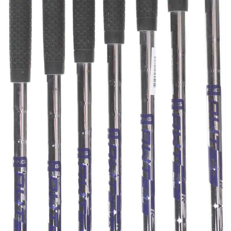 Ping G Steel Mens Left Hand Irons 5-PW Red Dot 1* Flat Regular - Ping AWT 2.0