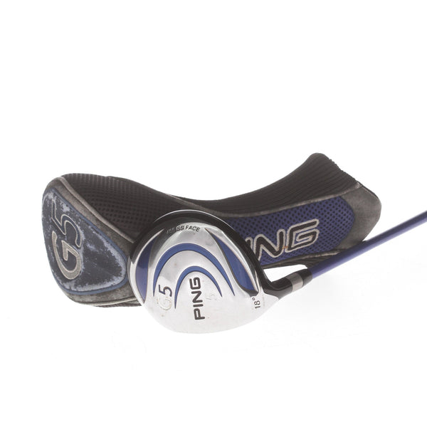 Ping G5 Graphite Mens Left Hand Fairway 5 Wood 18* Regular - Prolaunch Blue 75R