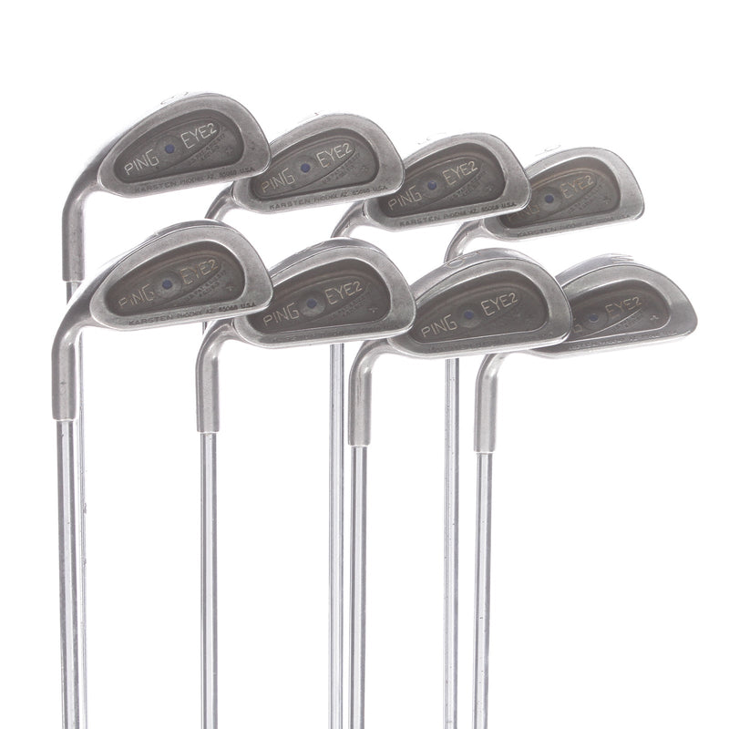 Ping Eye 2 Steel Mens Left Hand Irons 3-PW Blue Dot 0.75* Upright Regular - Ping Karsten